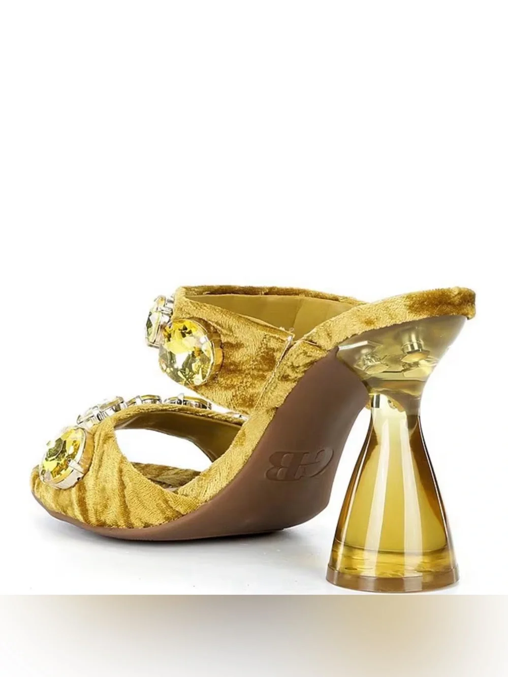 Gianni Bini News-Flash Velvet Jewel Ornament Dress Slide Sandals